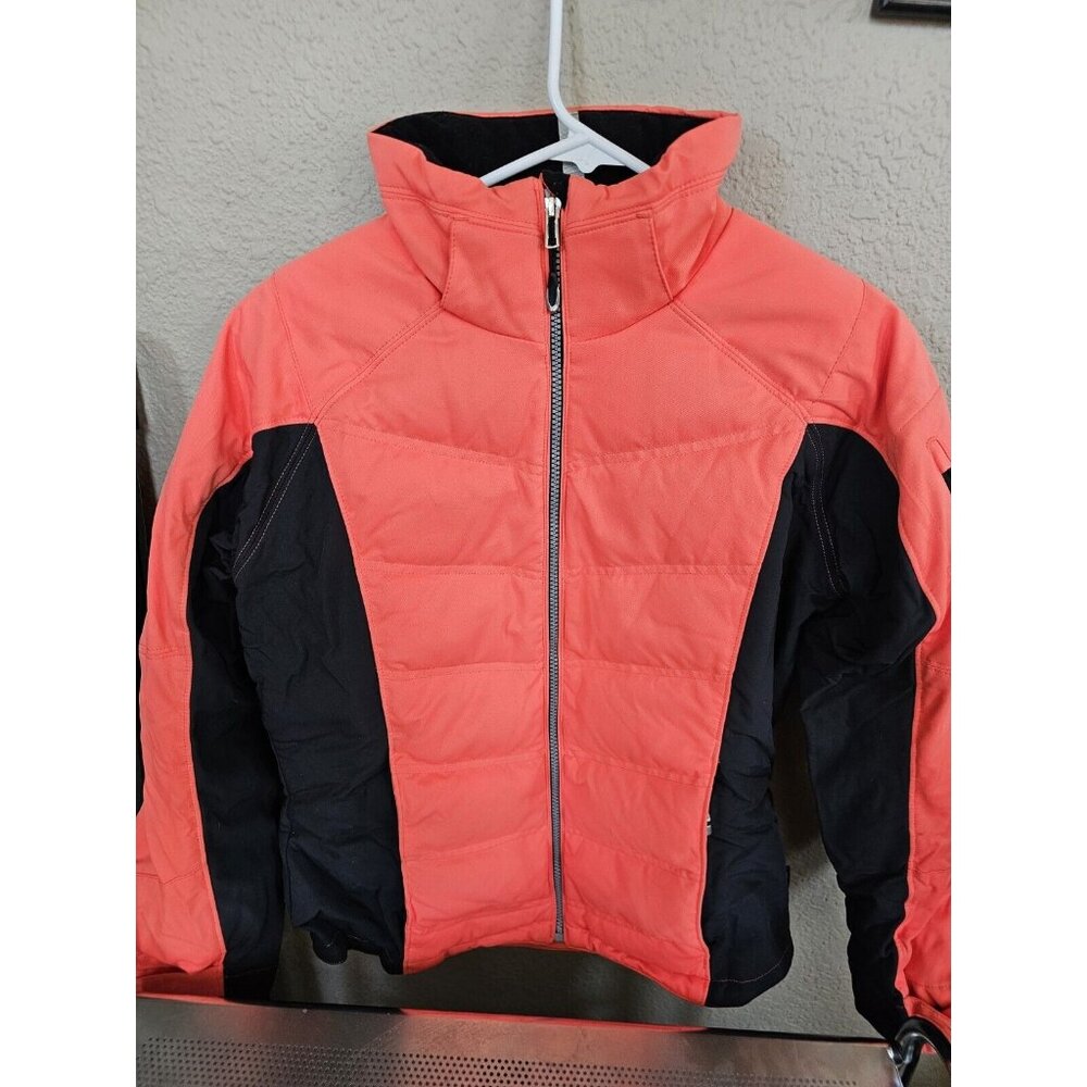 Obermeyer Ski Snowboard Jacket Coral Peach Orange Black Full Zip Women's 6